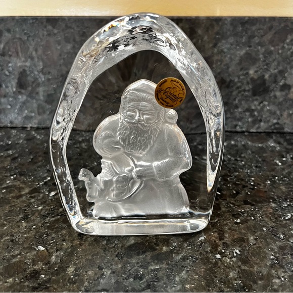 Cristal D’Arques Santa Paperweight with box - Picture 1 of 4